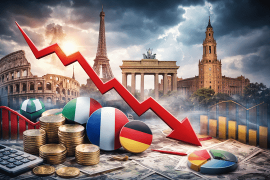 Crescita Eurozona lieve, con disavanzi e debito che restano preoccupanti tra i principali Paesi UE.