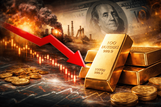 In due settimane l'oro perde il 14% nonostante tensioni globali dovute alla guerra in Iran e previsioni che lo davano verso nuovi record.