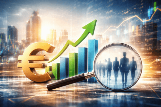 Moderata espansione economica per il Vecchio Continente, tra PIL Eurozona 2025 e occupazione in lieve aumento.