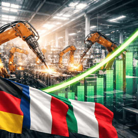 L’indice PMI Eurozona supera quota 50, produzione e nuovi ordini in ripresa, ma aumentano le pressioni sui prezzi dei beni.