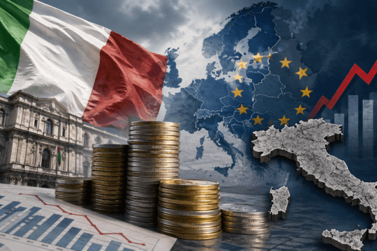 Il rapporto deficit/PIL Italia scende nel 2025 ma resta al 3,1%, mentre il debito continua a salire oltre i 3.000 miliardi.